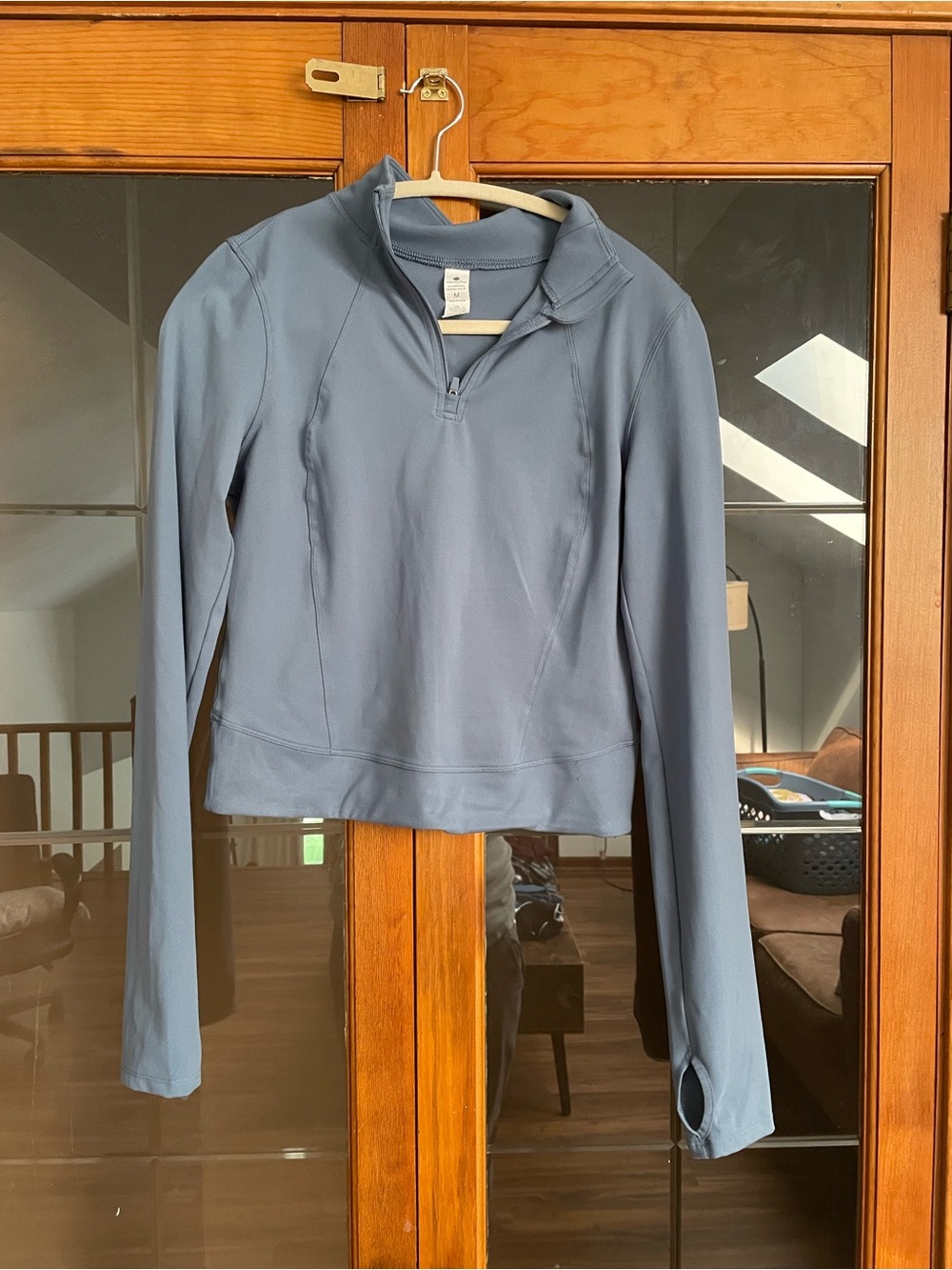 Yogalicious Slate Blue Quarter Zip Performance Pullover